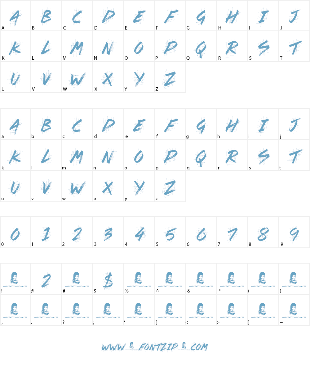 Splat Attack Font Character